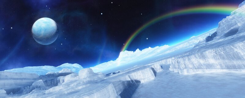 Ice-covered Alien Planet — Blue