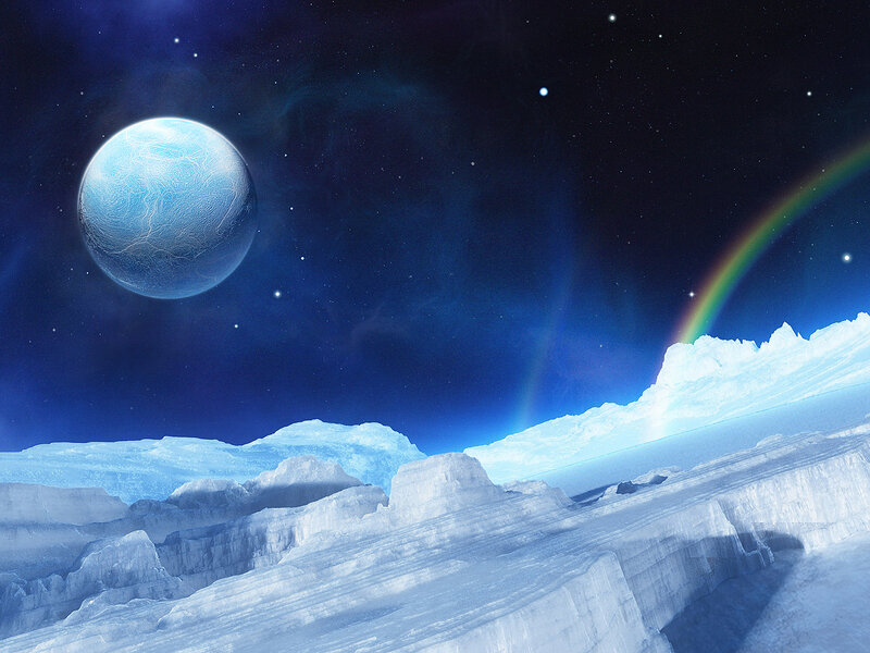 Ice-covered Alien Planet