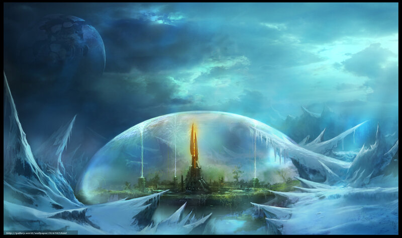 Ice-covered alien world