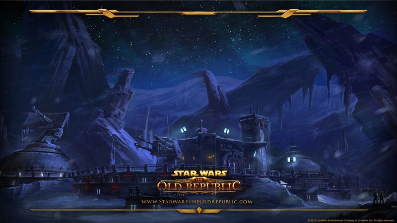 Ice-covered Base on Planet
