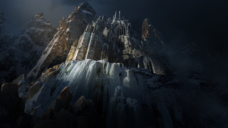 Ice-covered Castle — Black