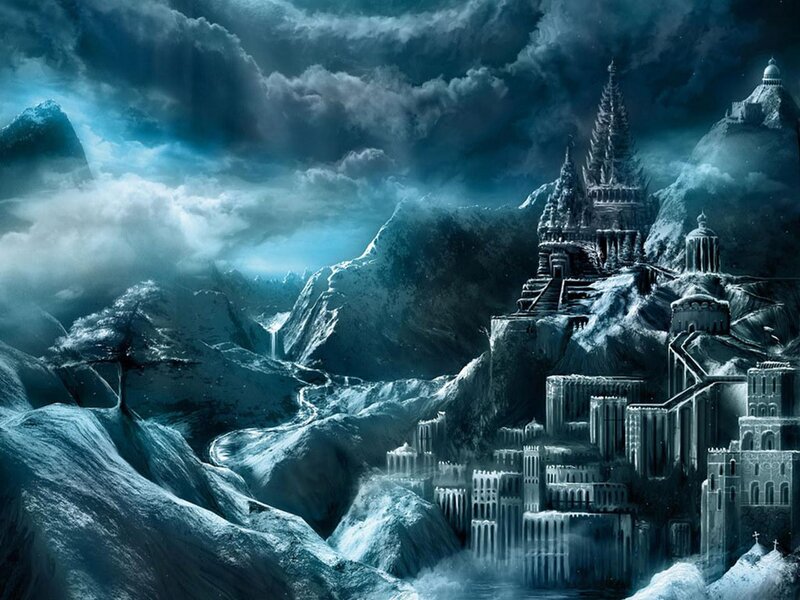 Ice-covered Castle — Blue