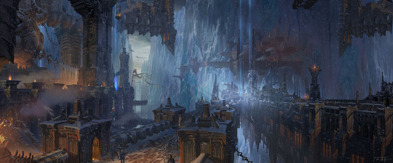 Ice-covered Cityscape