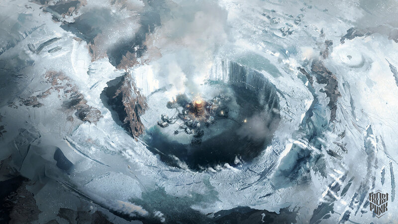 Ice-covered Crater Base