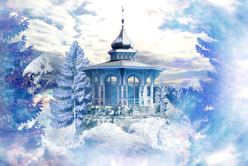 Ice-covered Gazebo