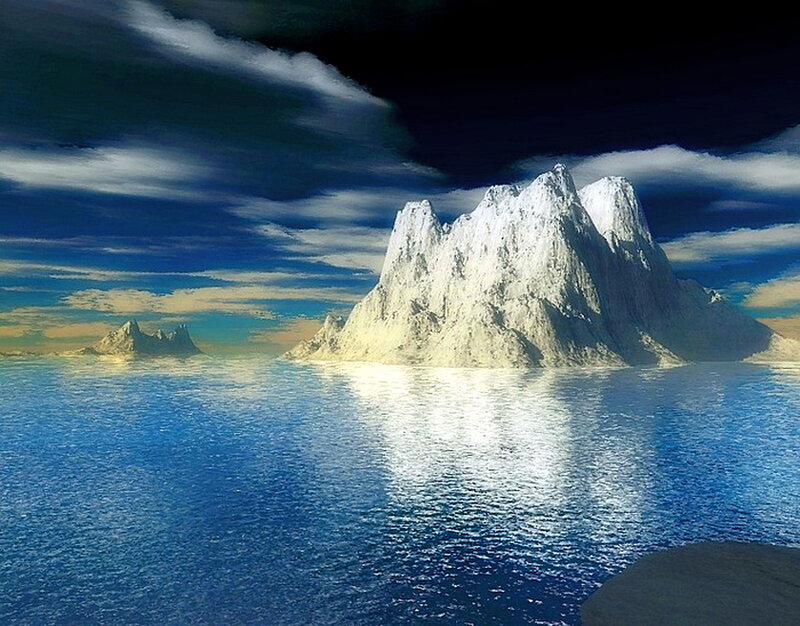 Ice-covered Island