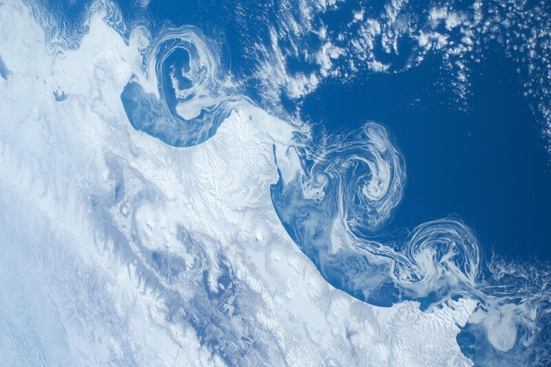 Ice-covered Landmass — Blue