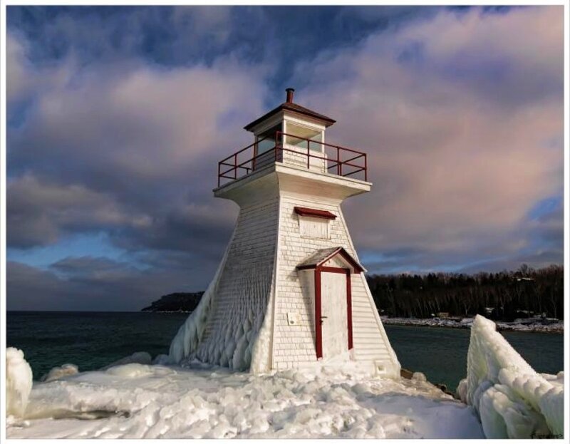 Ice-covered Lighthouse
