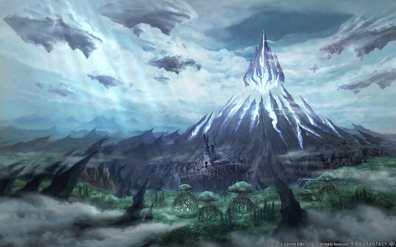 Ice-covered Mountain — Blue