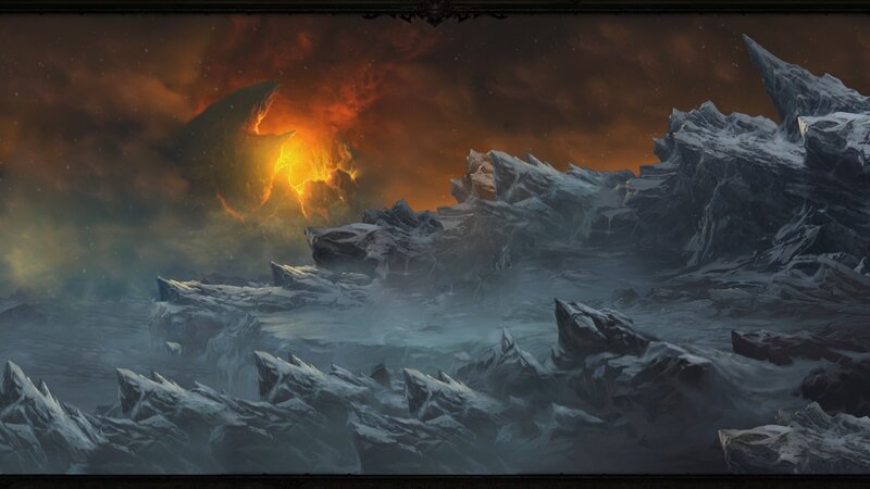 Ice-covered Mountains — Orange