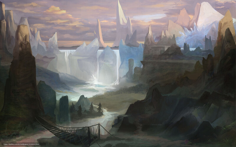 Ice-covered Mountainscape