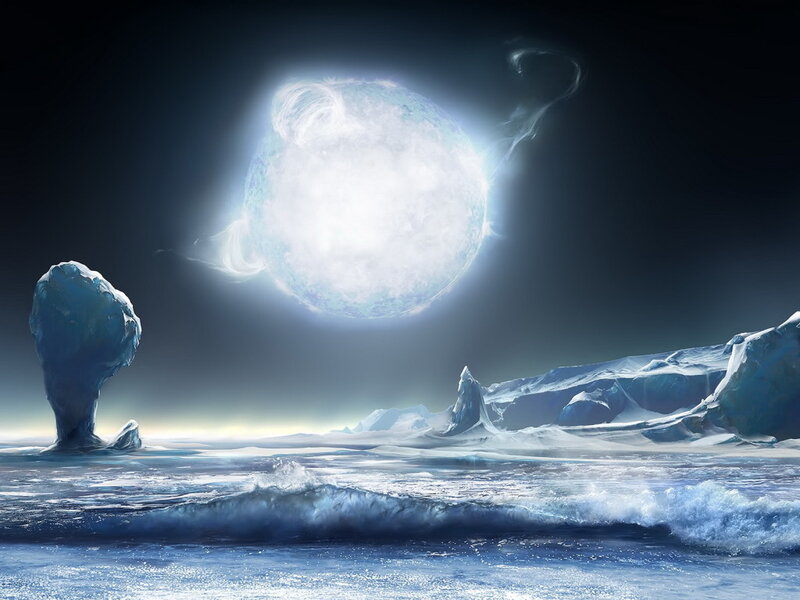Ice-covered Planet Surface