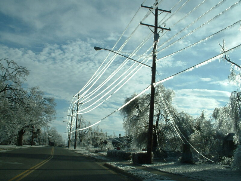 Ice-covered Power Lines