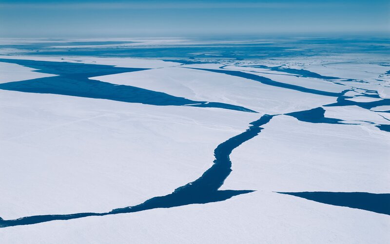 Ice-covered River