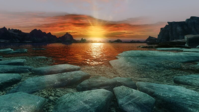 Ice-covered Shoreline — Orange