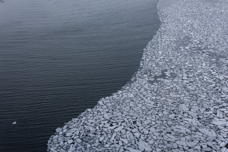 Ice-covered Water Surface — Gray