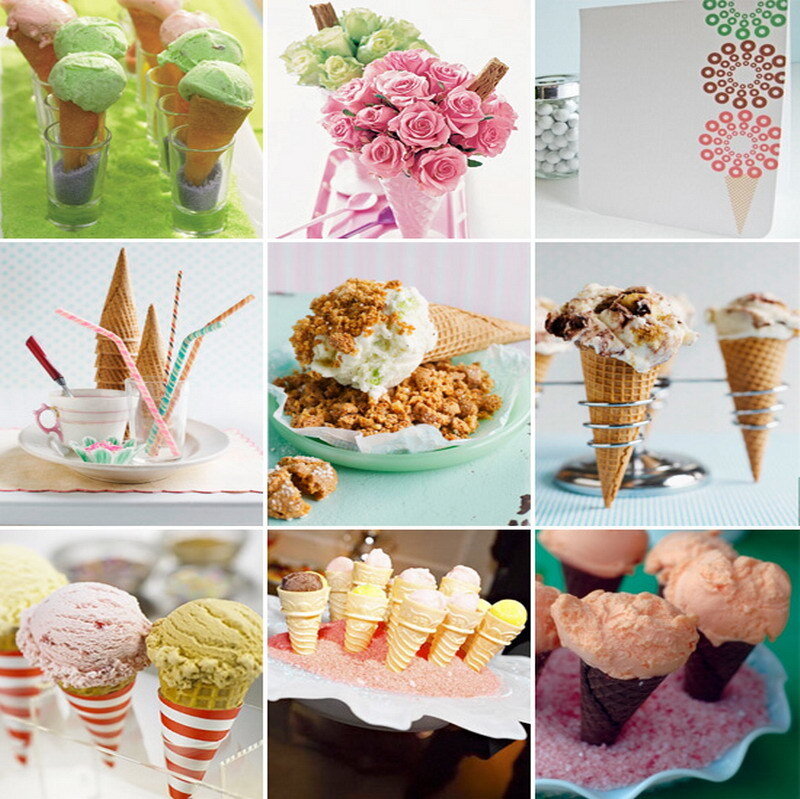 Ice cream and dessert collage