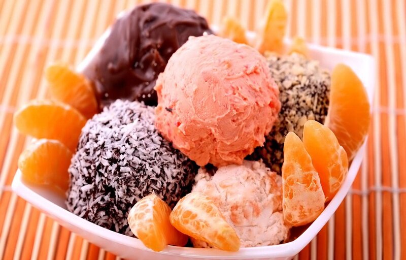 Ice Cream Bowl with Fruit
