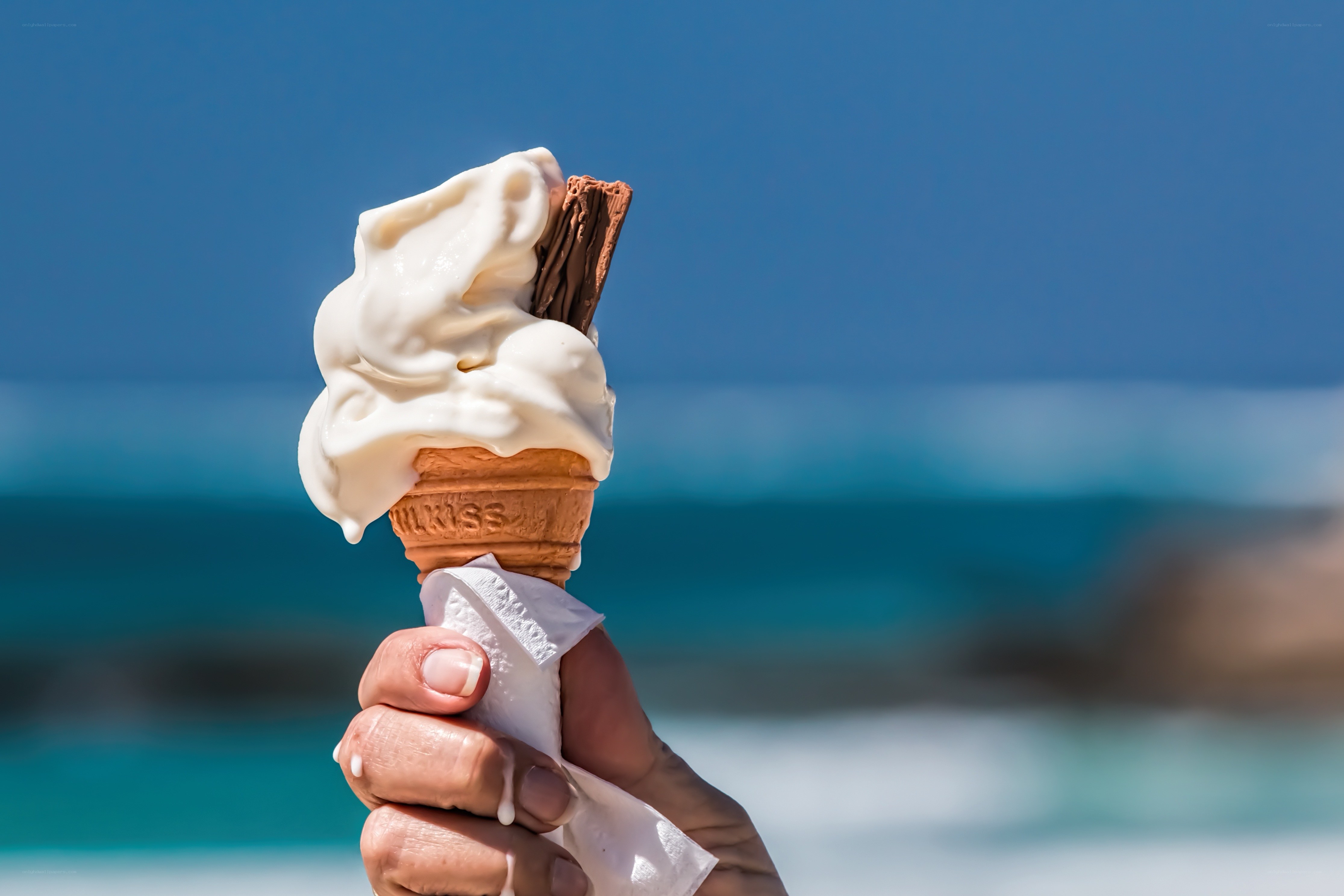 Ice cream cone at the beach