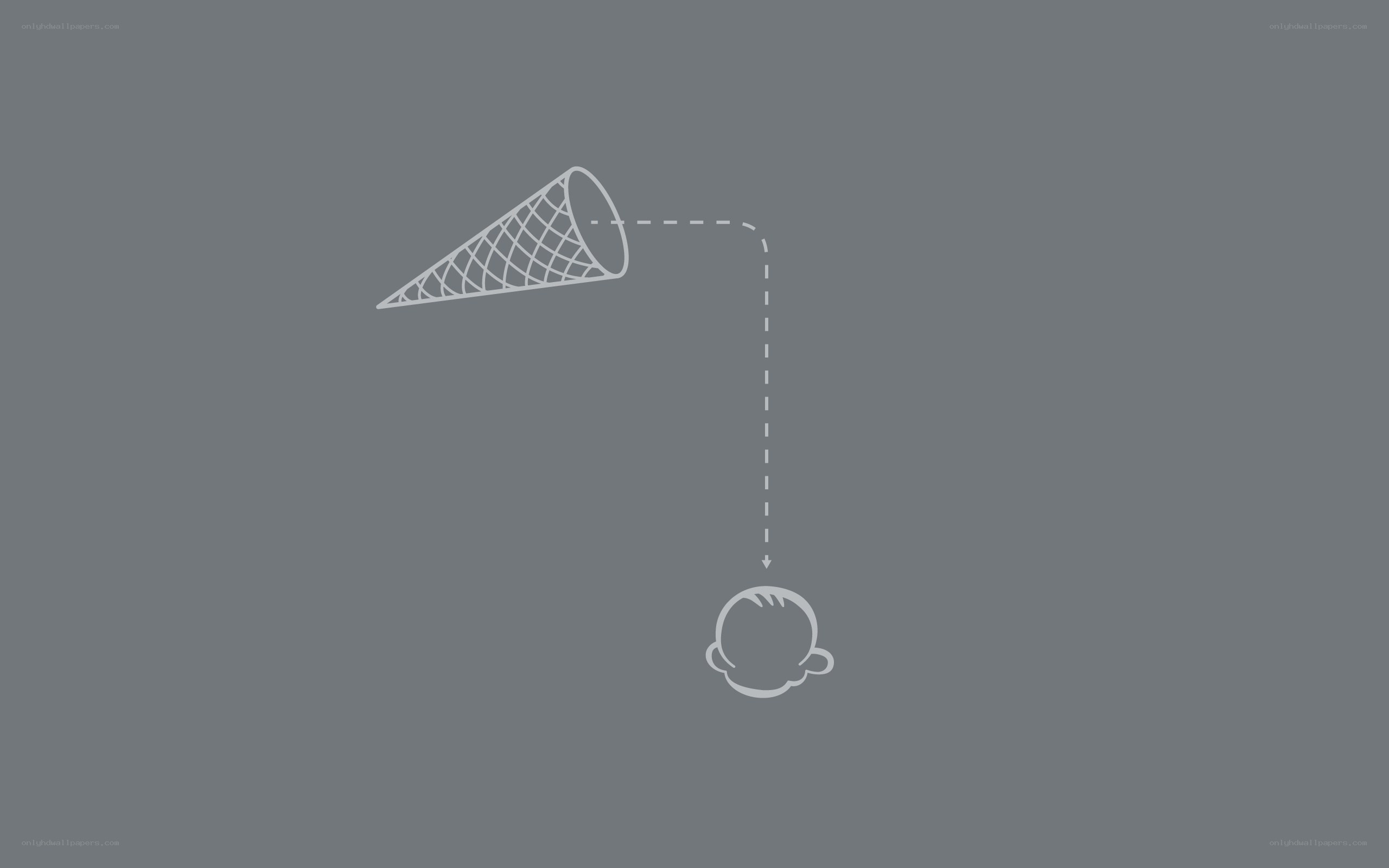 ice cream cone falling