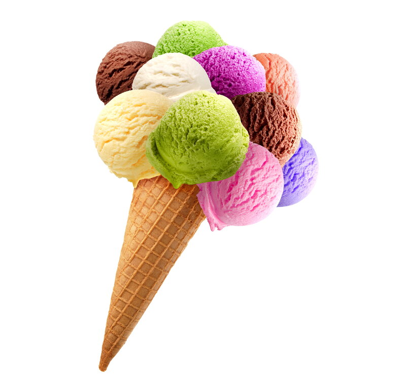 Ice Cream Cone with Scoops