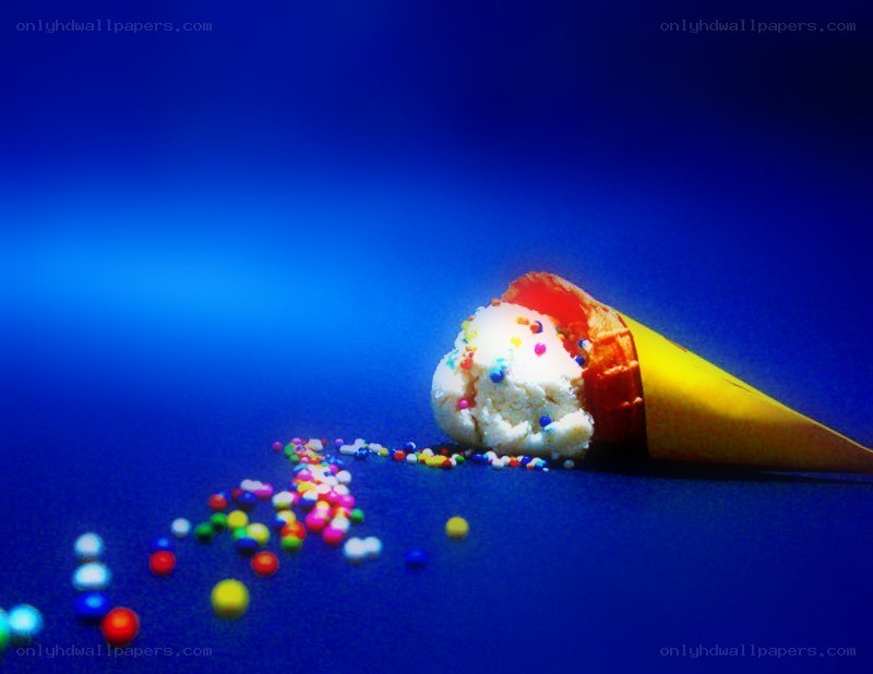 Ice cream cone with sprinkles