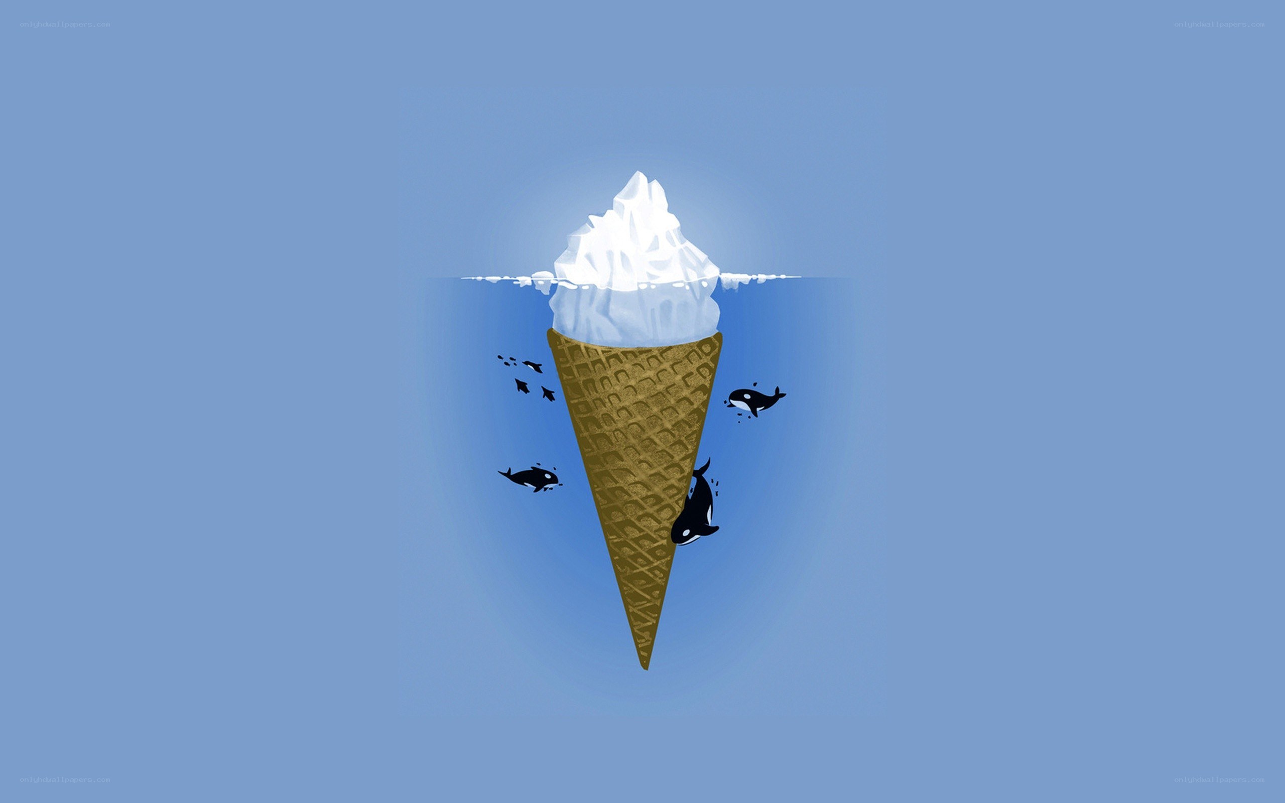 ice cream cone with whales