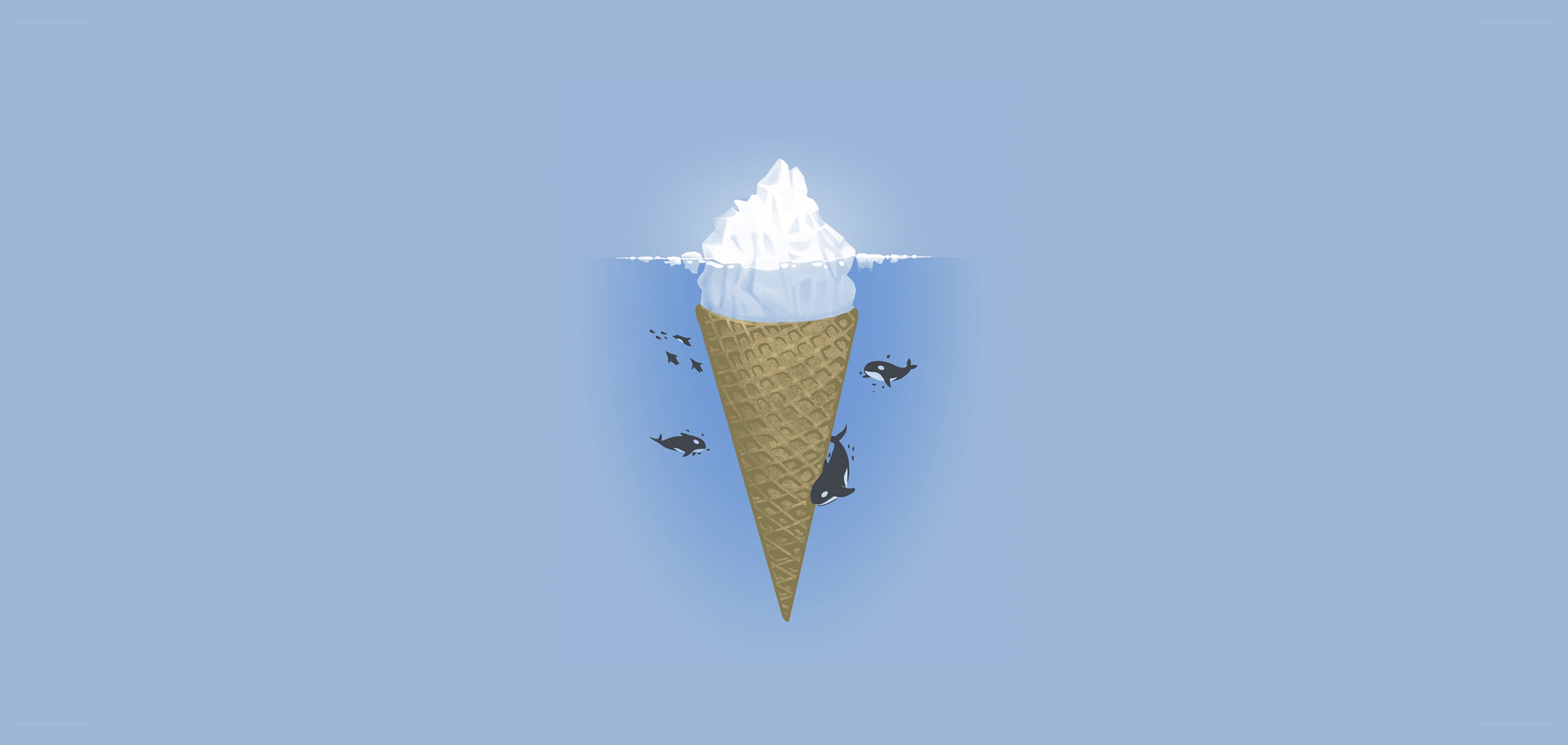 ice cream cone with whales