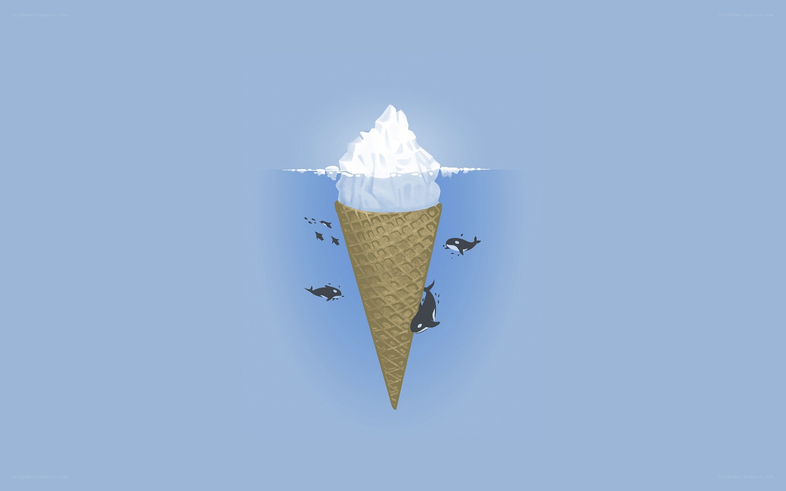 ice cream cone with whales