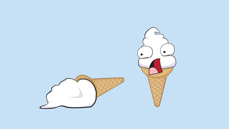 Ice Cream Cones — Blue, Playful