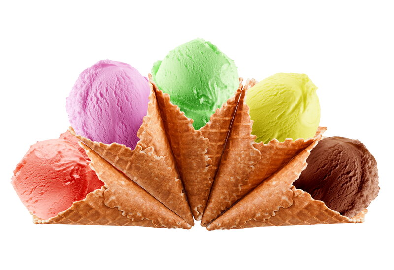 Ice Cream Cones with Scoops