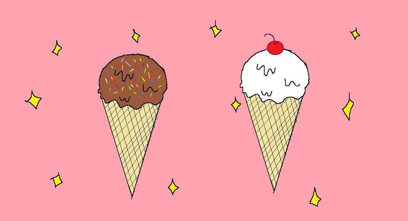 ice cream cones with sprinkles