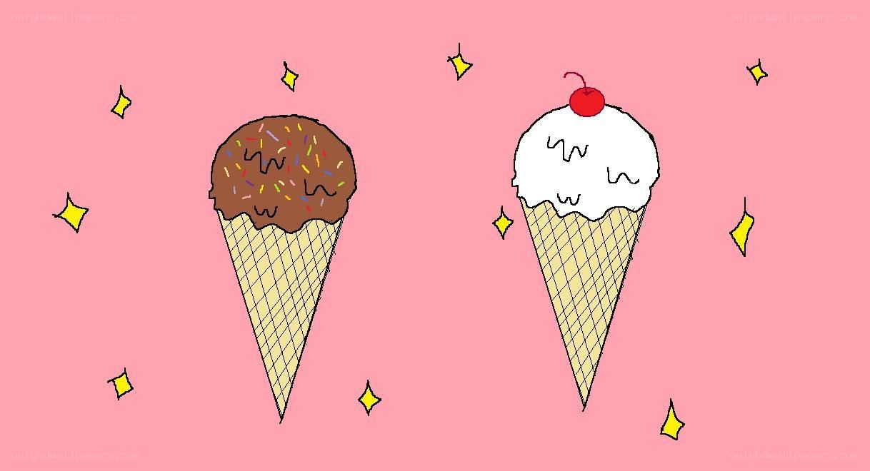 ice cream cones with sprinkles