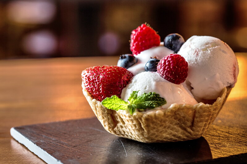 Ice Cream Dessert — Brown, Appetizing