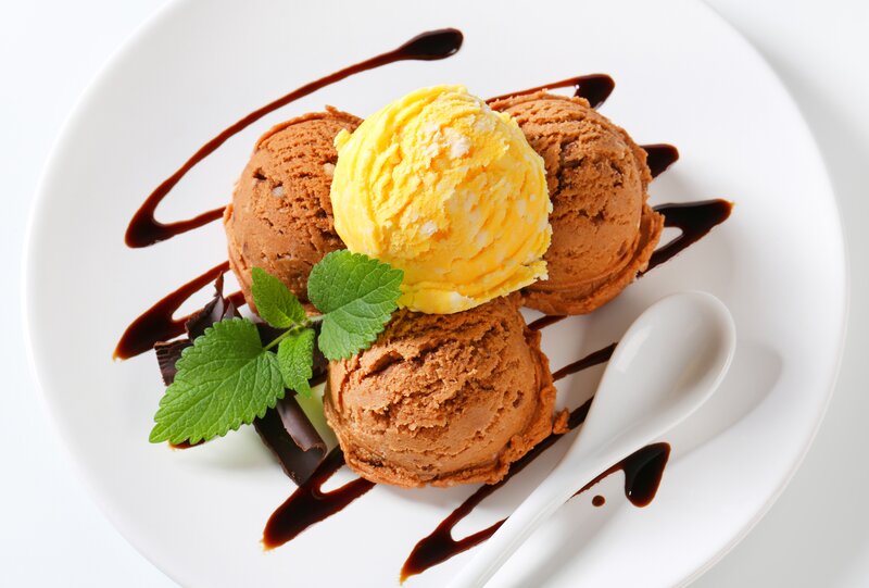 Ice Cream Dessert — White