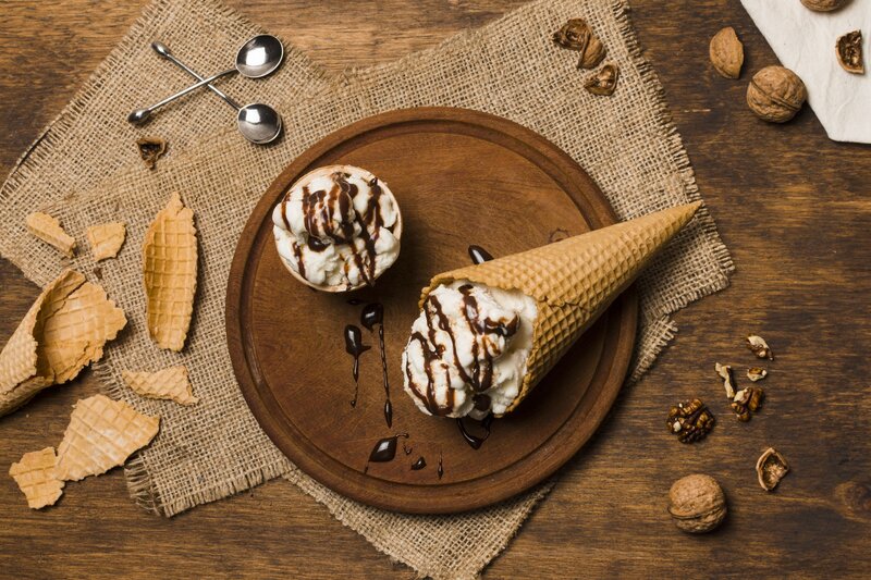 Ice Cream in Cones
