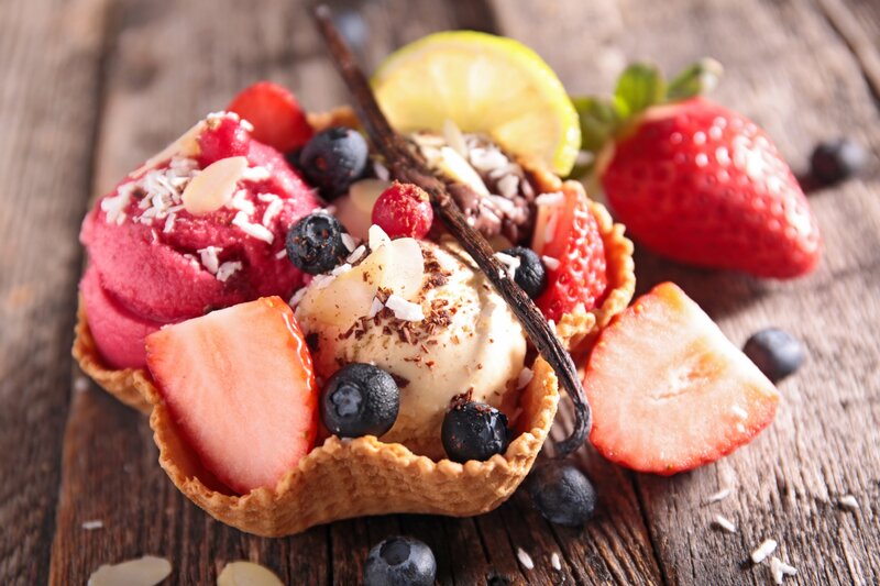 Ice Cream in Waffle Cup