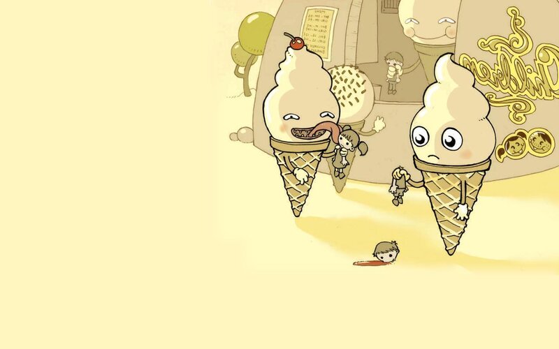 ice cream monsters with children