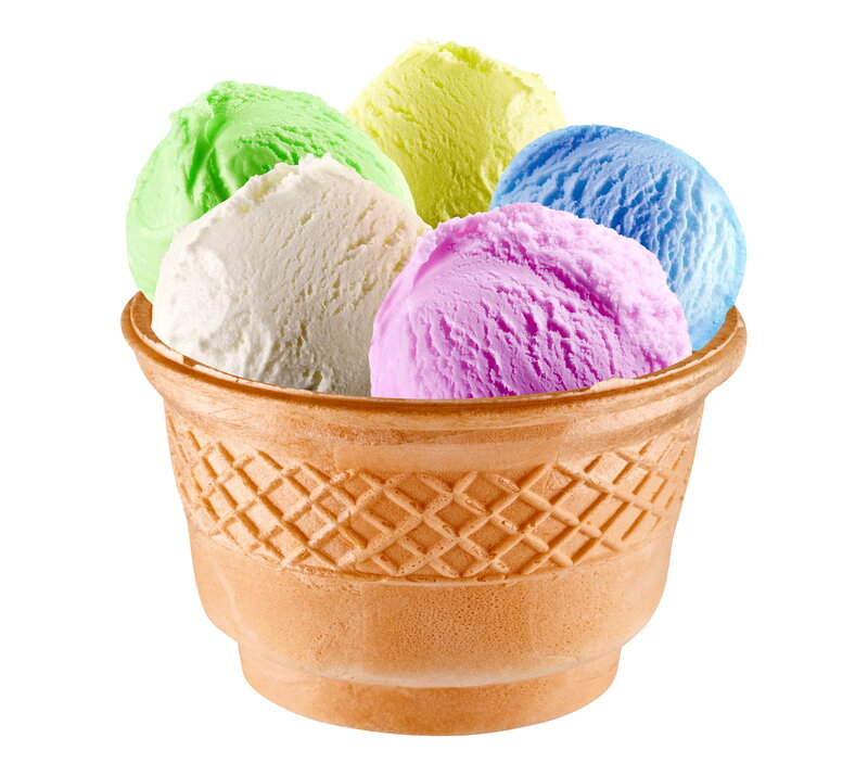 Ice Cream Scoops in Cone