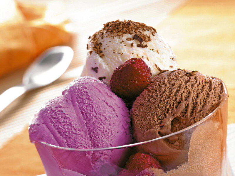 Ice Cream Scoops in Glass