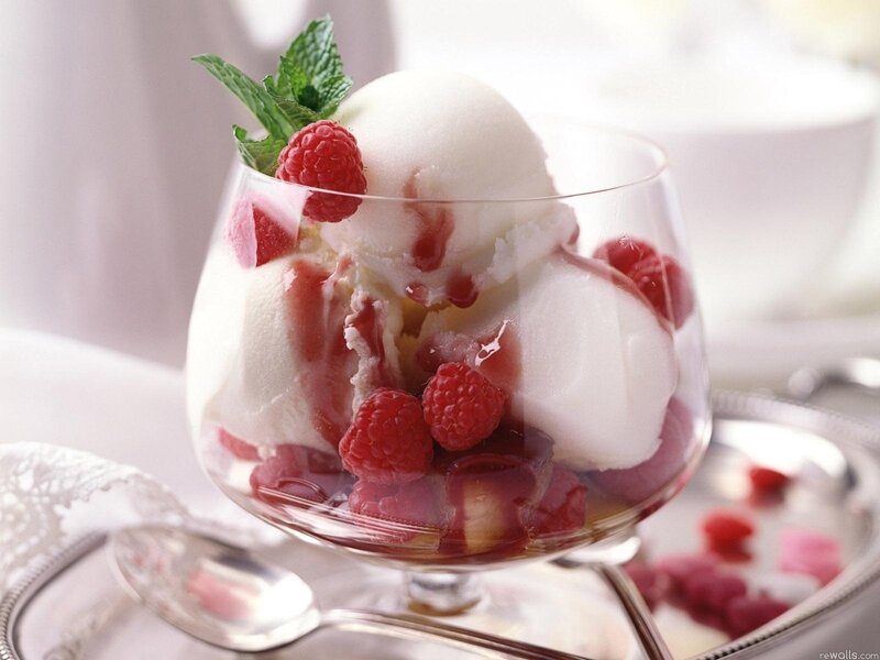 Ice Cream Sundae — White, Delicate, Photograph