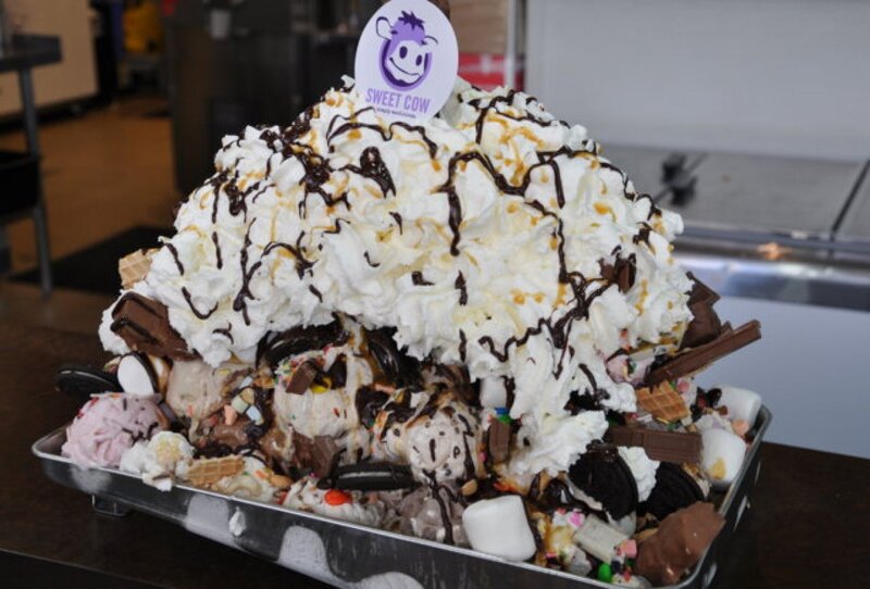 Ice Cream Sundae — White, Indulgent, Photograph