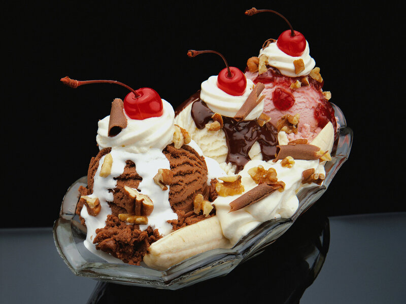 Ice Cream Sundae — White, Indulgent