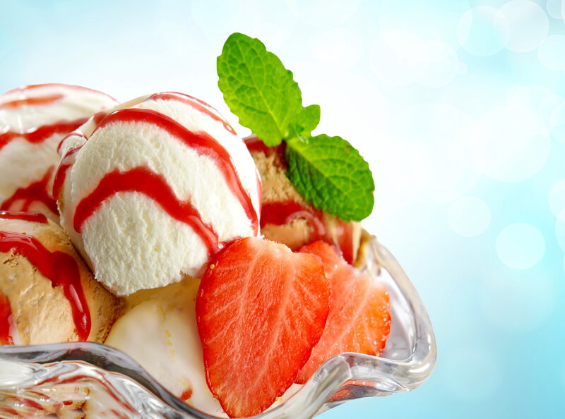 Ice Cream Sundae — White, Refreshing, Photograph