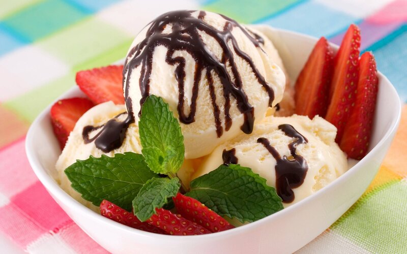 Ice Cream Sundae — White, Refreshing