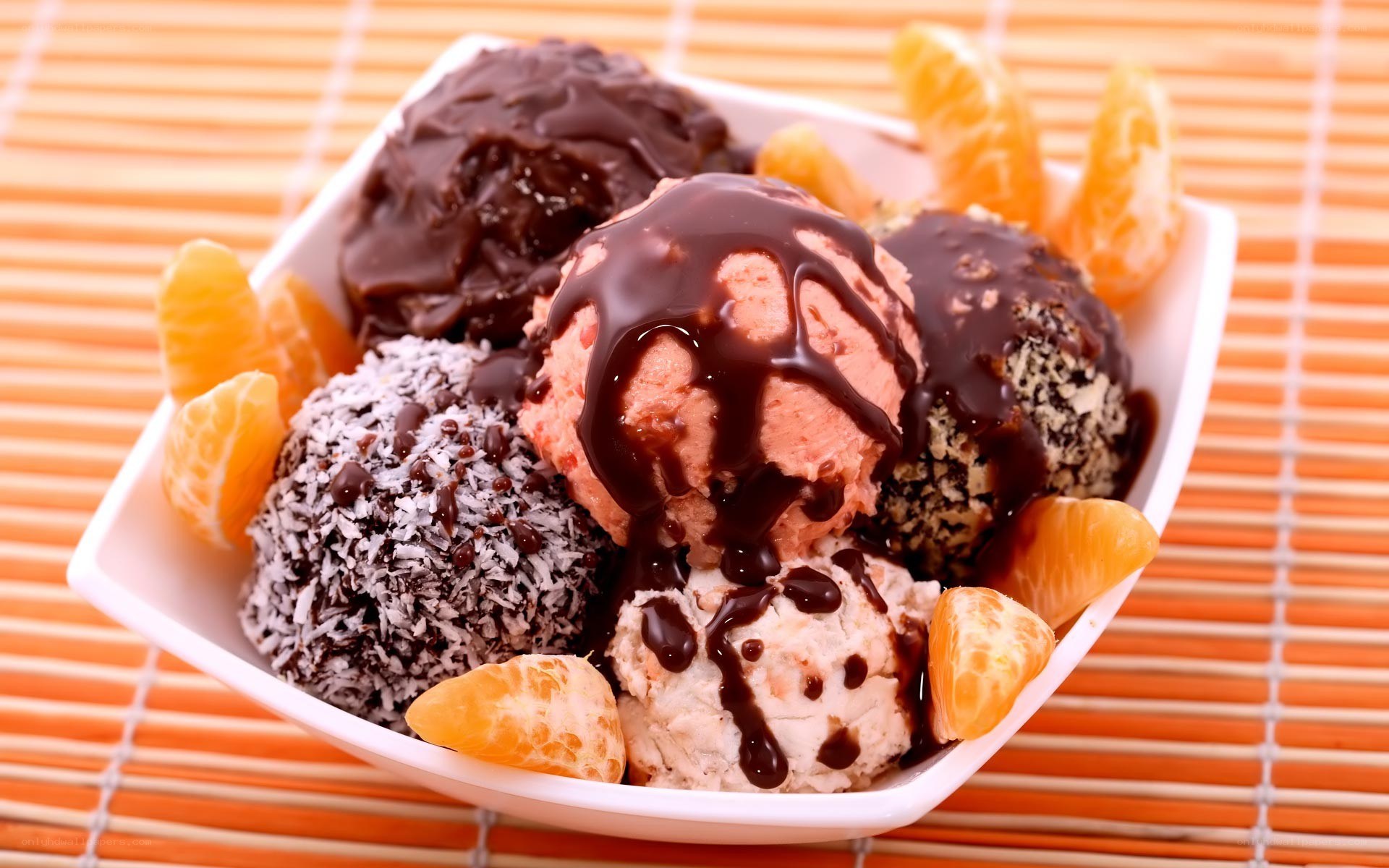 ice cream sundae with fruit