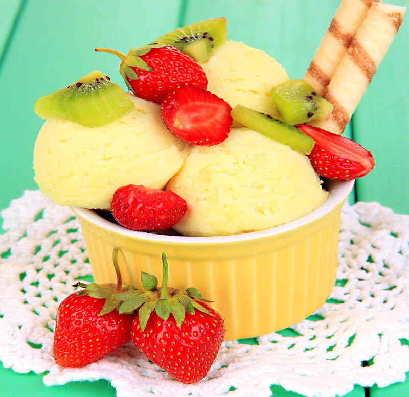 Ice Cream Sundae — Yellow, Fresh