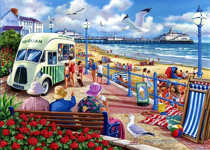 Ice Cream Truck at Beach
