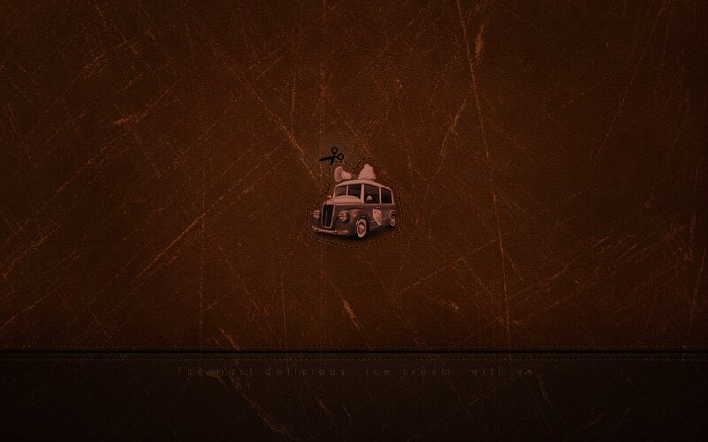 ice cream truck on leather