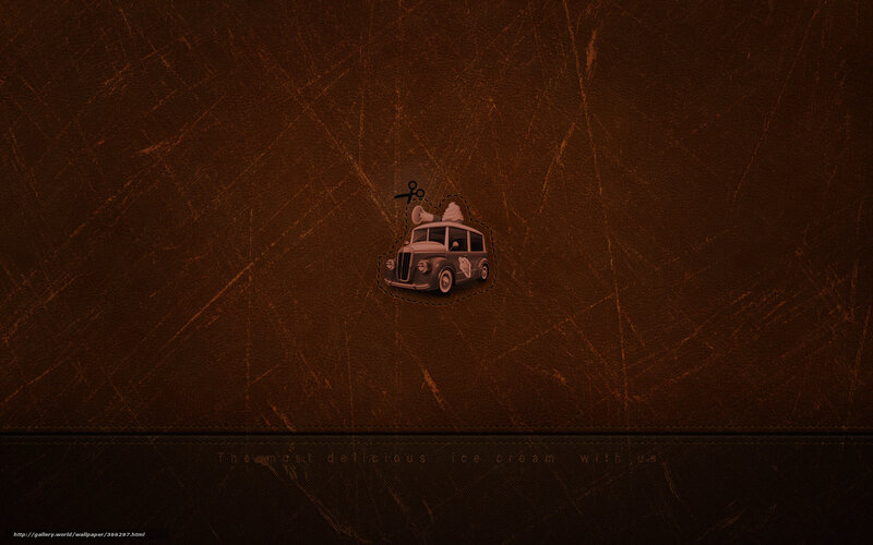 ice cream truck on leather